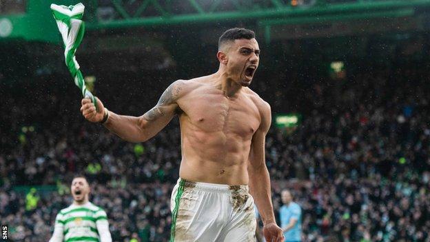 Celtic 3-2 Dundee: Hat-trick hero Giorgos Giakoumakis makes bold title prediction